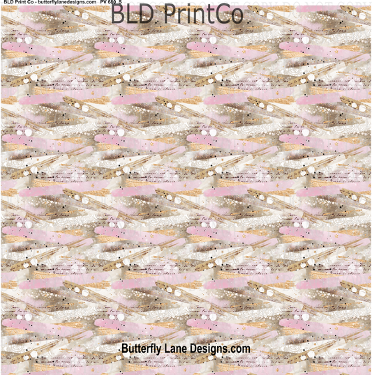 Steam Punk- Brush strokes-pastels with gold accents  PV 680     Patterned Vinyl