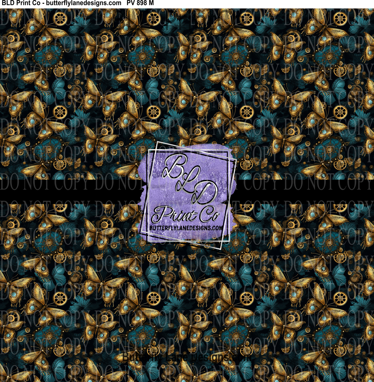 SteamPunk Butterflies- 17 - PV 898  Patterned Vinyl