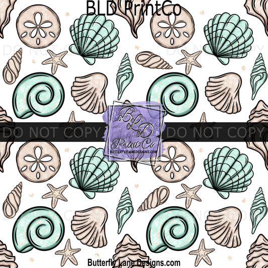 Summer -Ocean shells- teal BPV-105