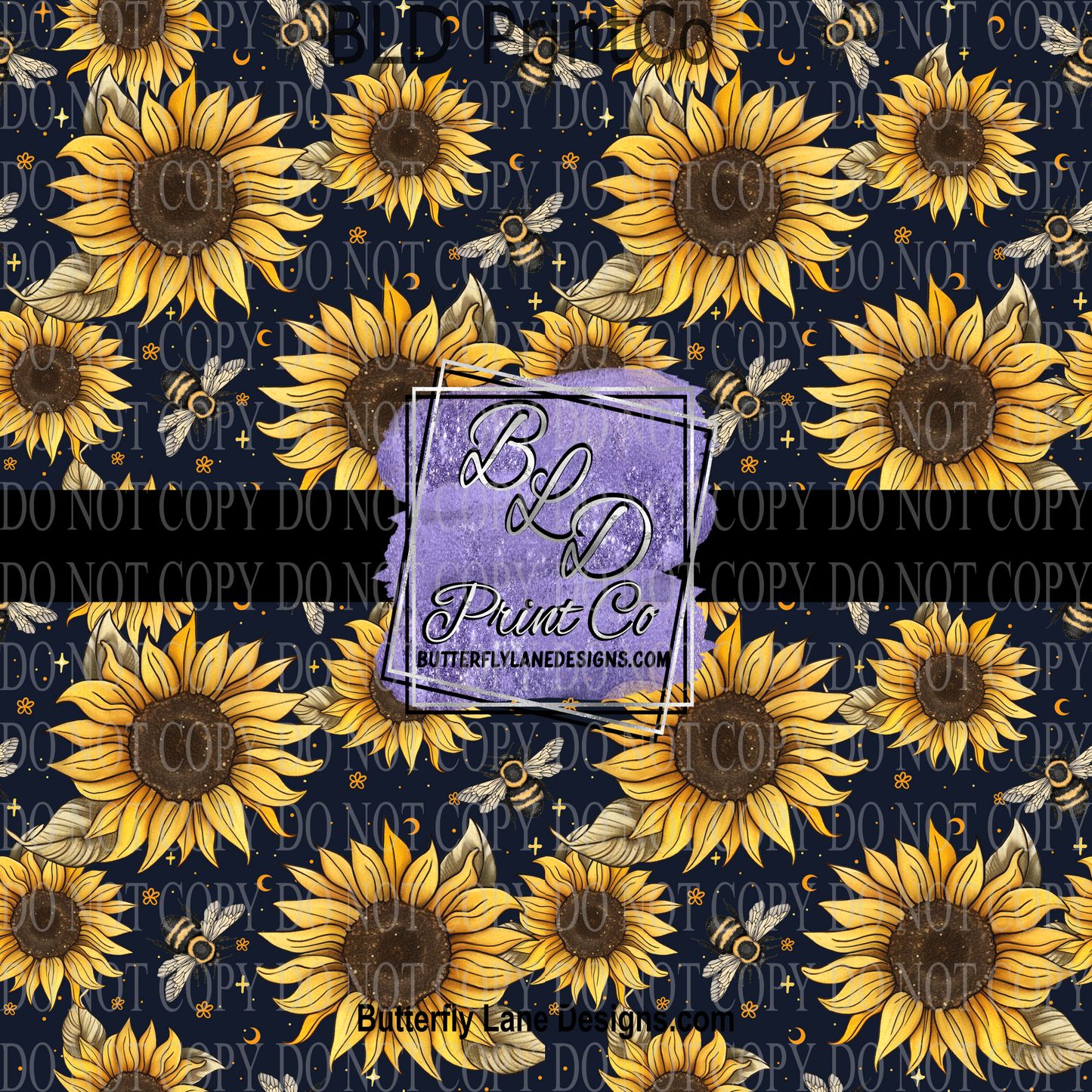 Sunflowers and Bees  PV 1205 ::  Patterned Vinyl