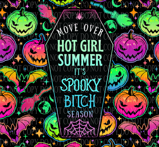 W136 Move over Hot girl summer-Spooky Bitch-2 Tumbler wrap