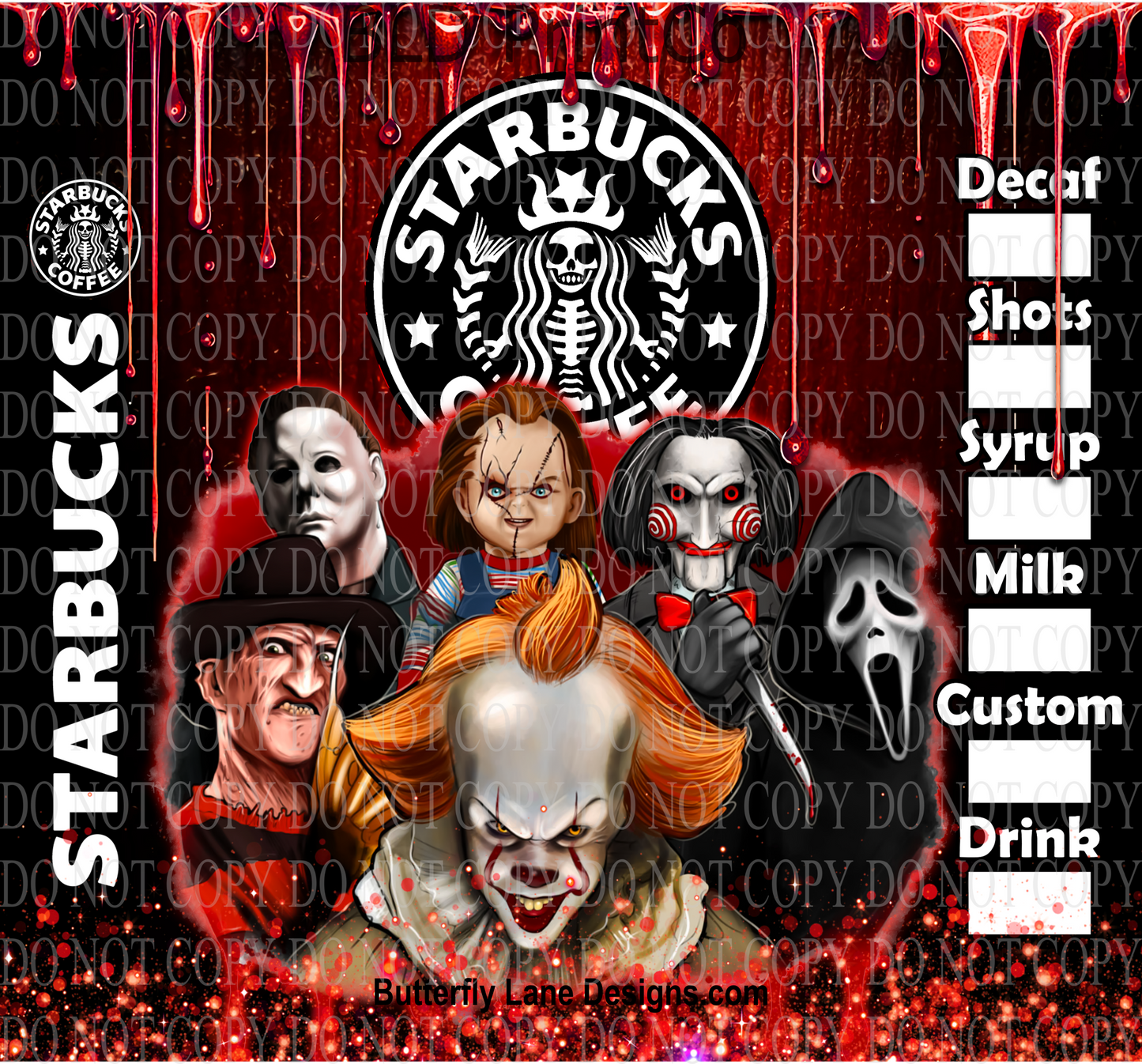 W138 Horror Movie Coffee Tumbler wrap