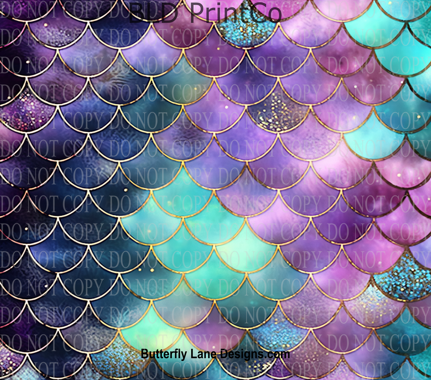 W147  Dark & Deadly : Dark Mermaid Scales Tumbler wrap