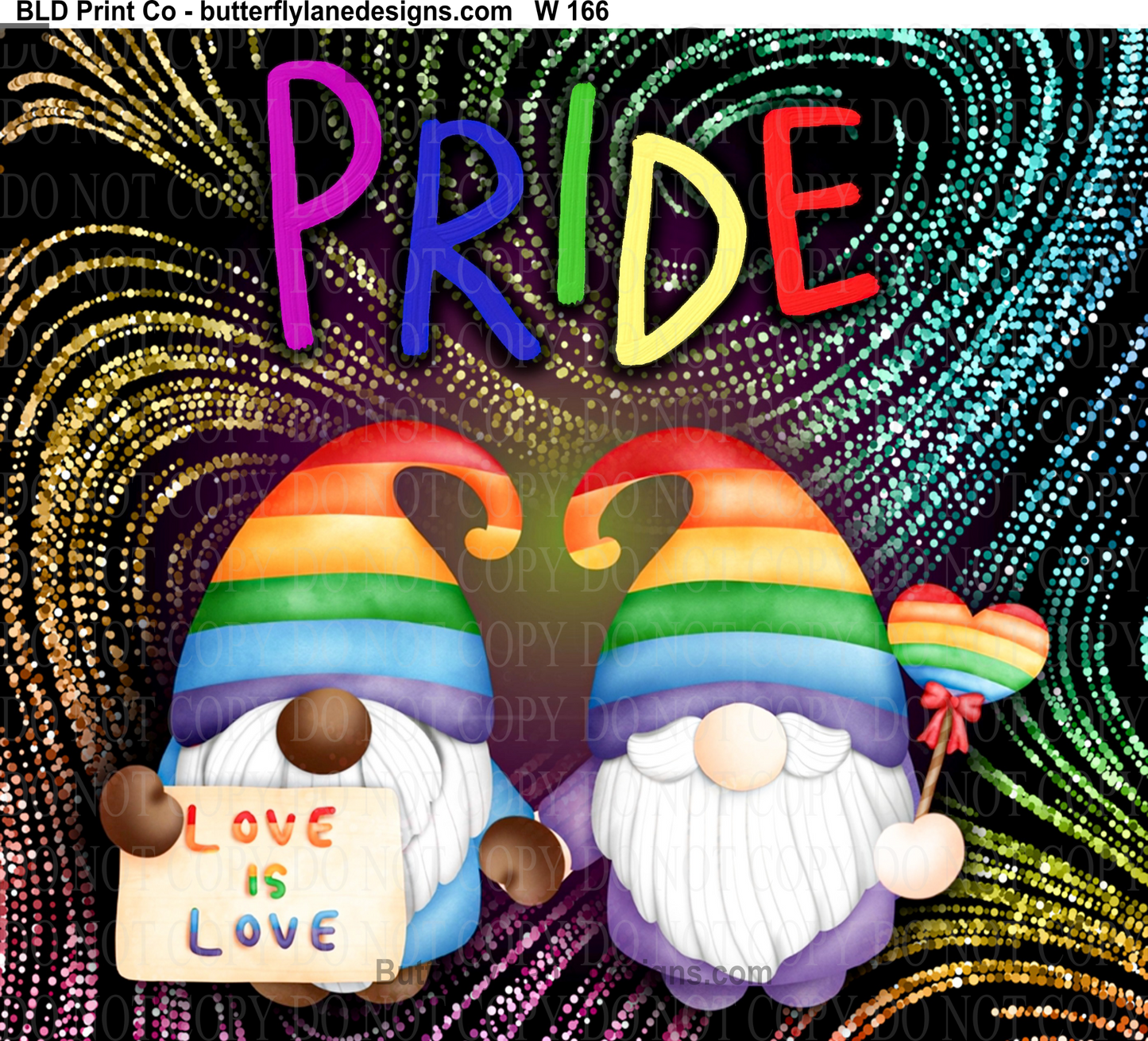 W166 Love is Love-Pride Gnomes:   Tumbler wrap