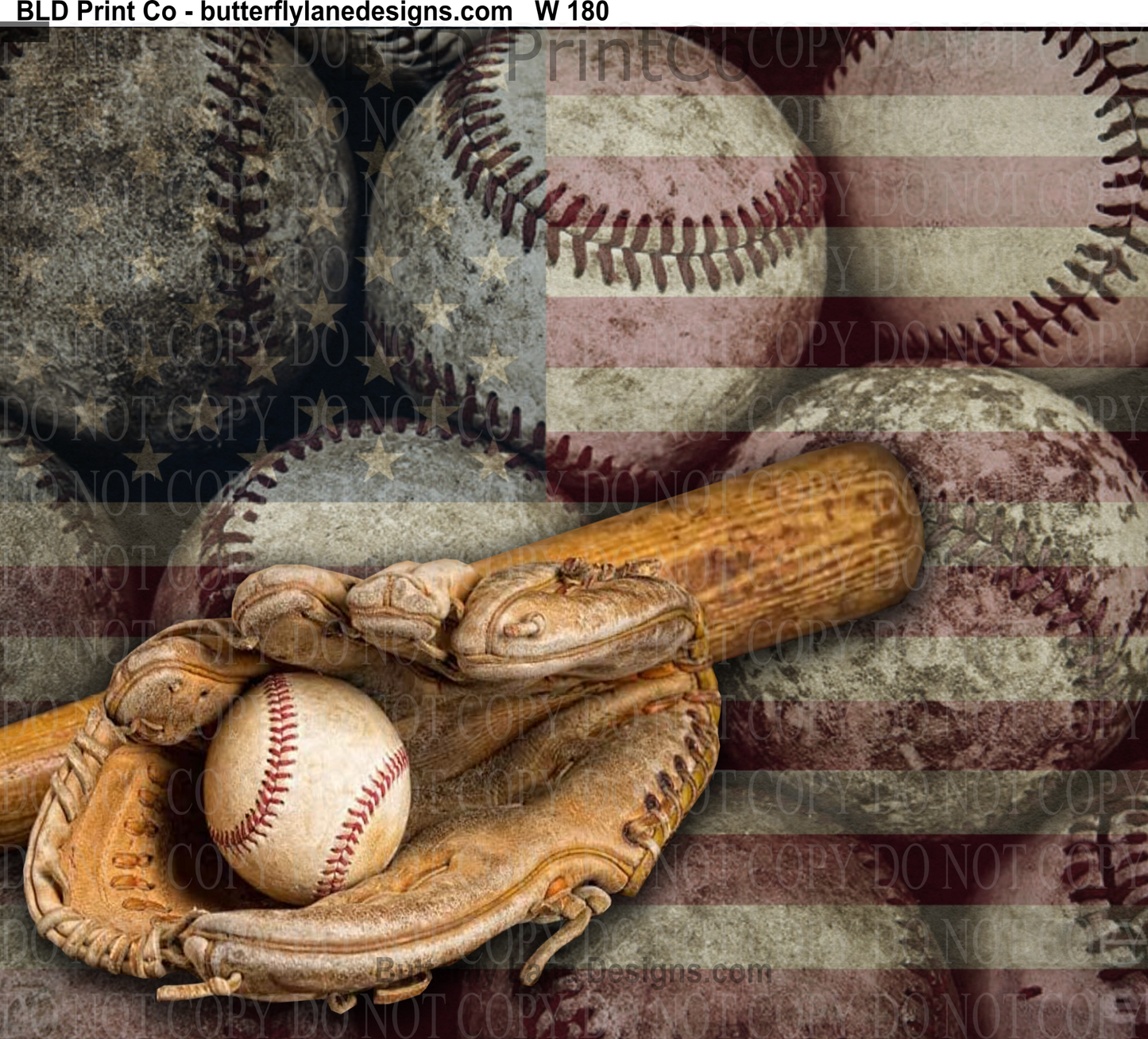 W180 American Baseball:   Tumbler wrap