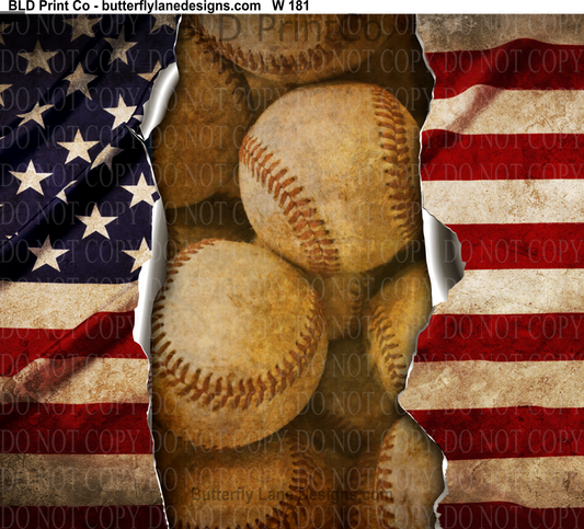 W181 American Baseball:   Tumbler wrap