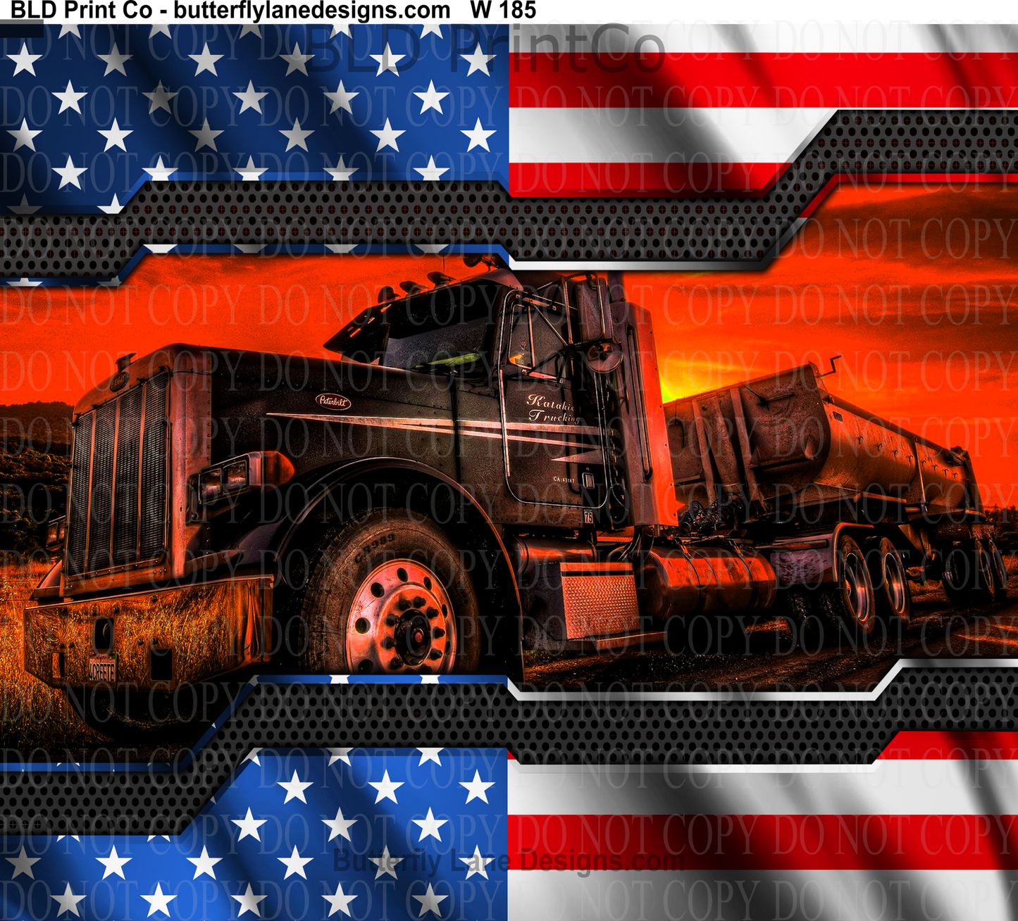 W185 American Trucker:   Tumbler wrap