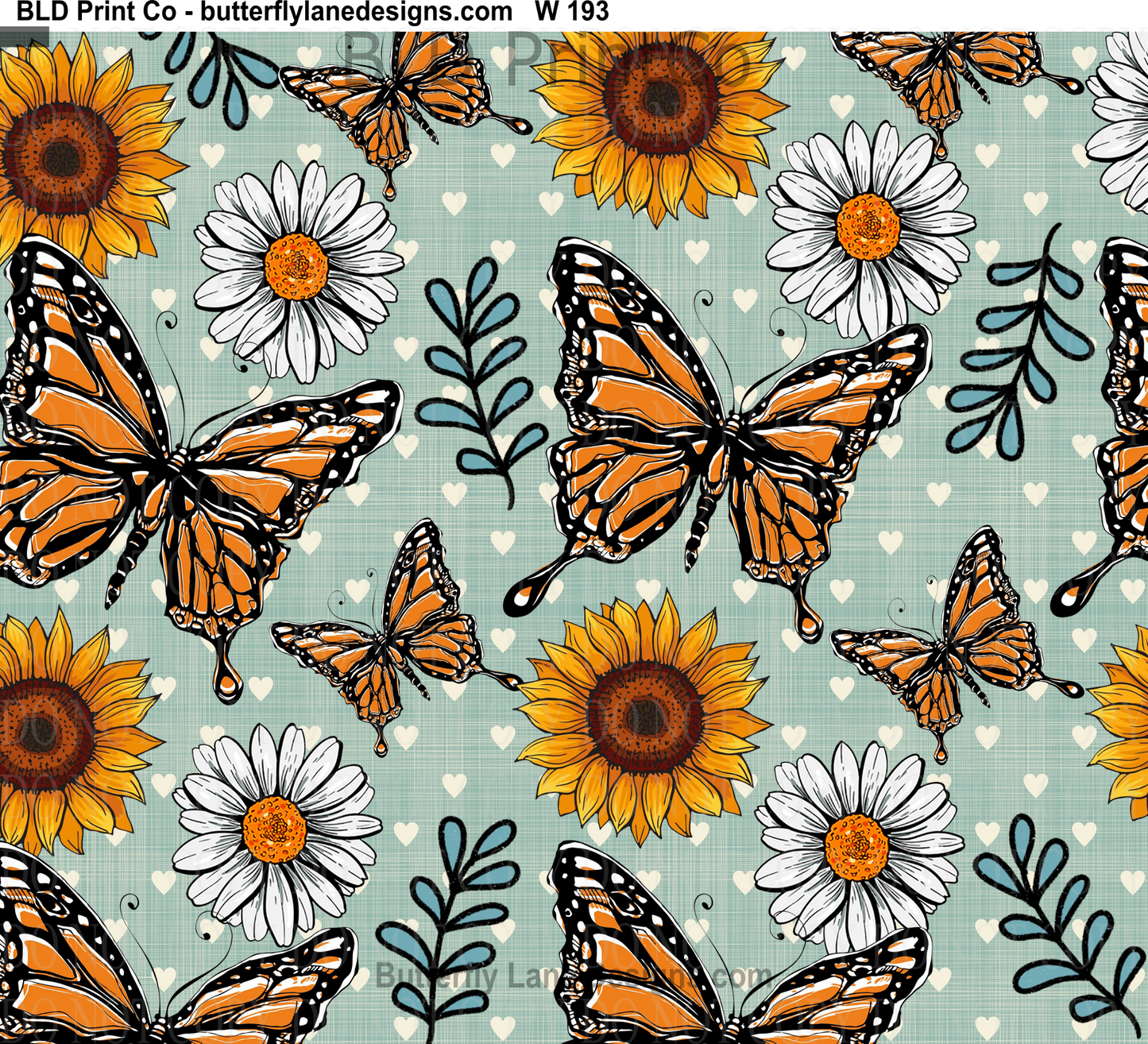 W193 Butterflies and Flowers:   Tumbler wrap