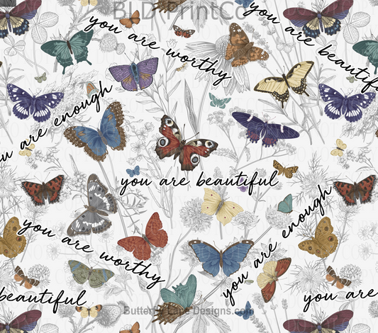 W196 You are worthy- Positive affirmations  : Tumbler wrap