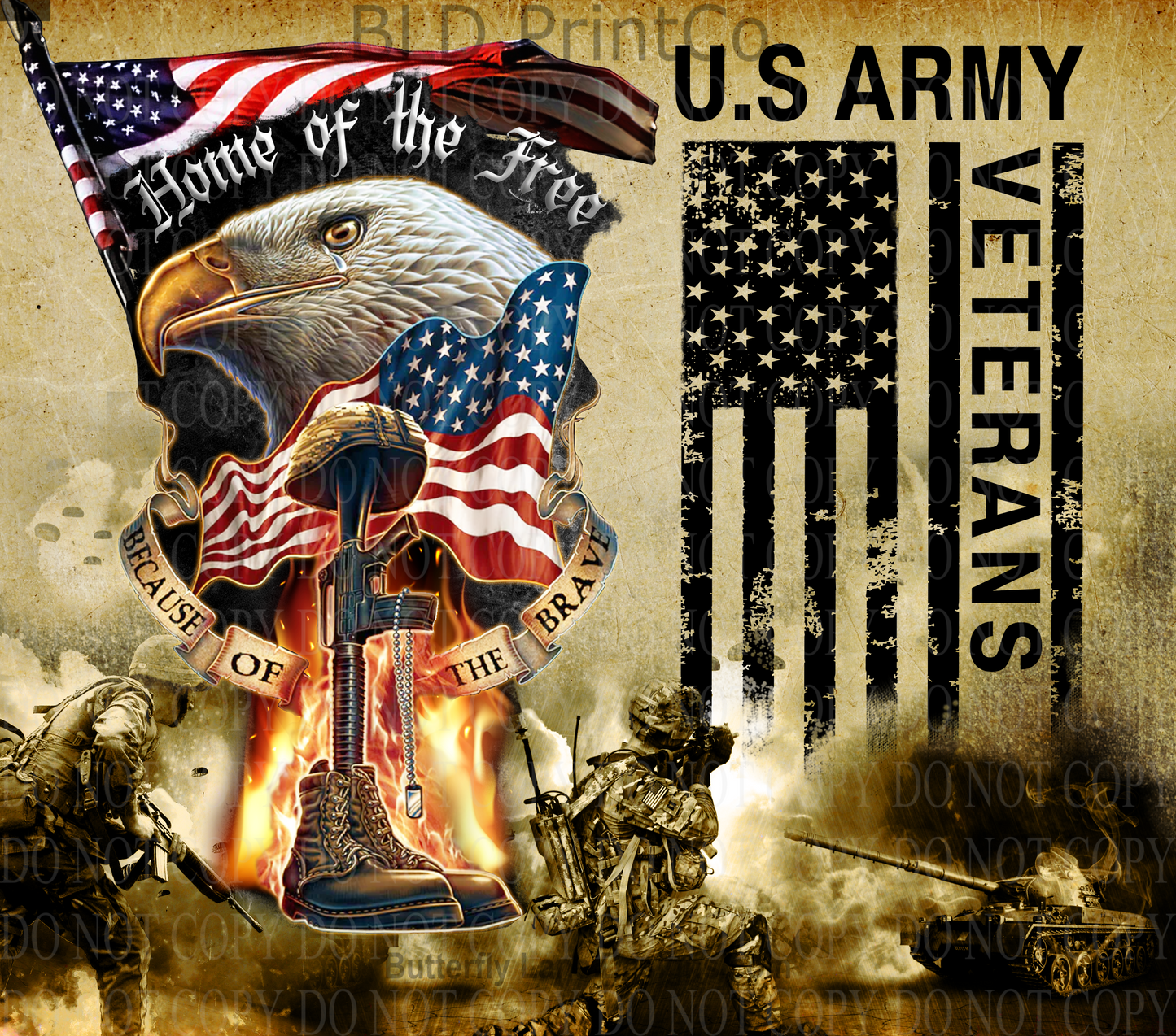 W218 US Army Veteran:  Tumbler wrap