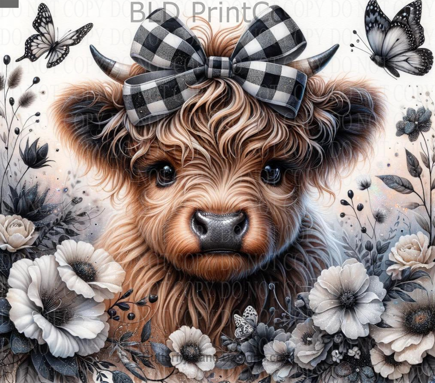 W223 Highland Baby Cow:  Tumbler wrap