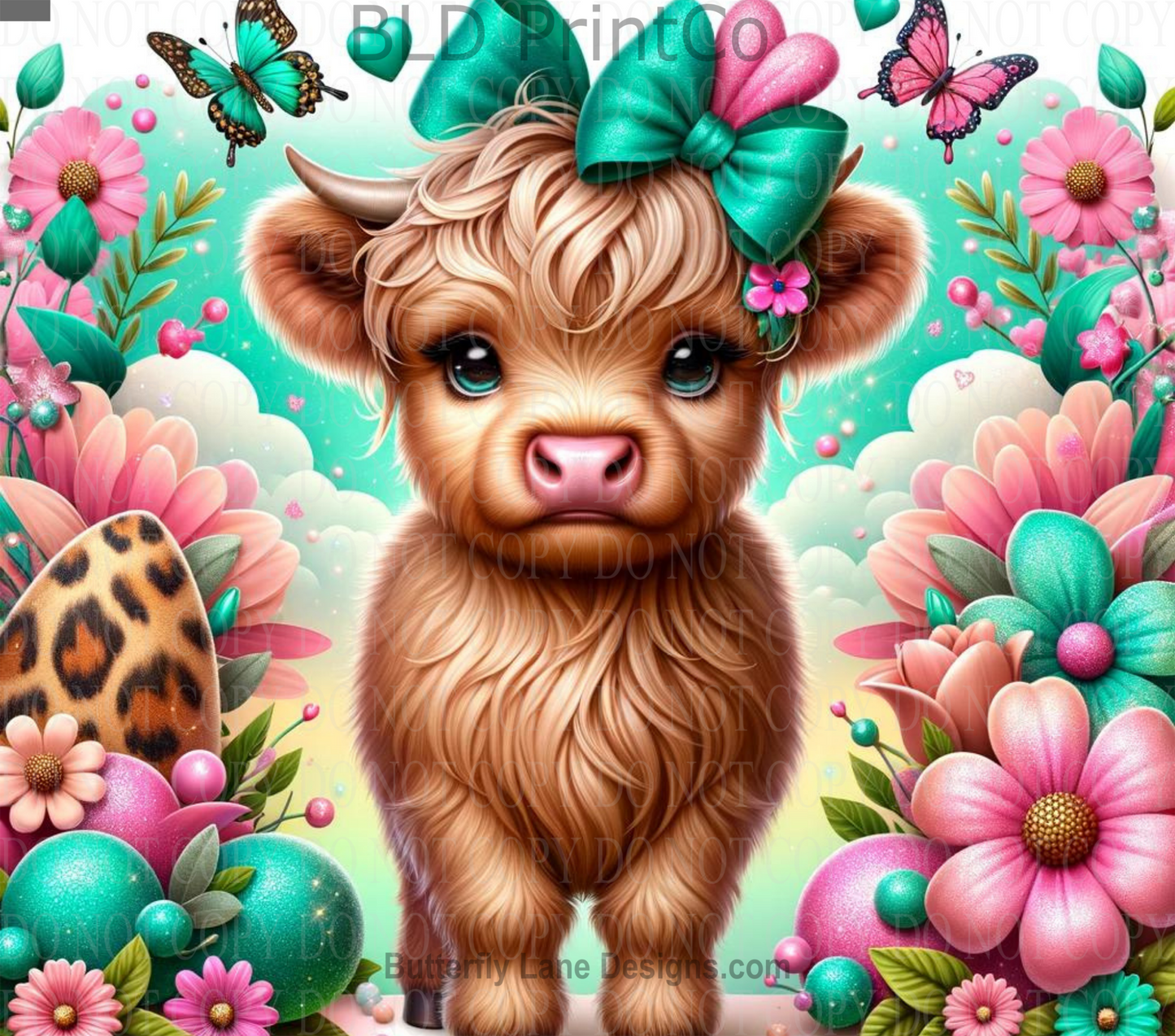 W235 Highland Baby Cow:  Tumbler wrap