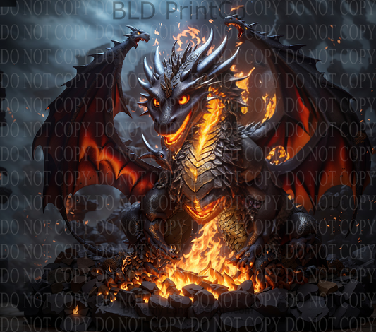 W252 Fire and Dragons:  Tumbler wrap