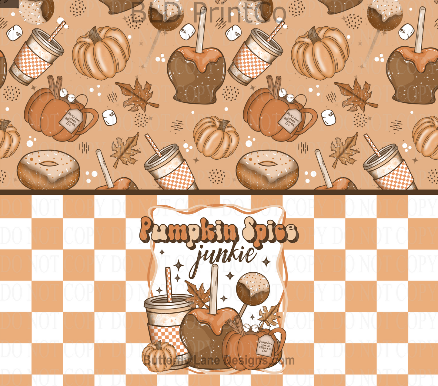 Pumpkin Spice Junkie Tumbler wrap W290