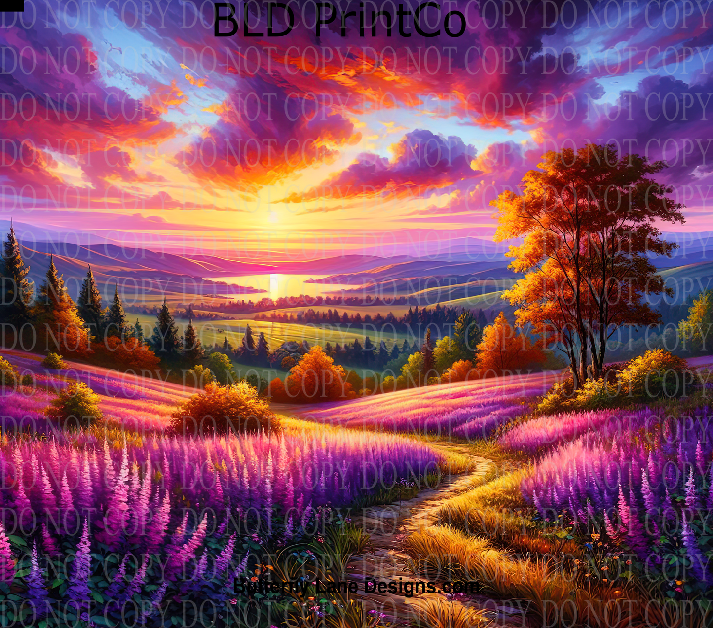 W464 purple fields sunset