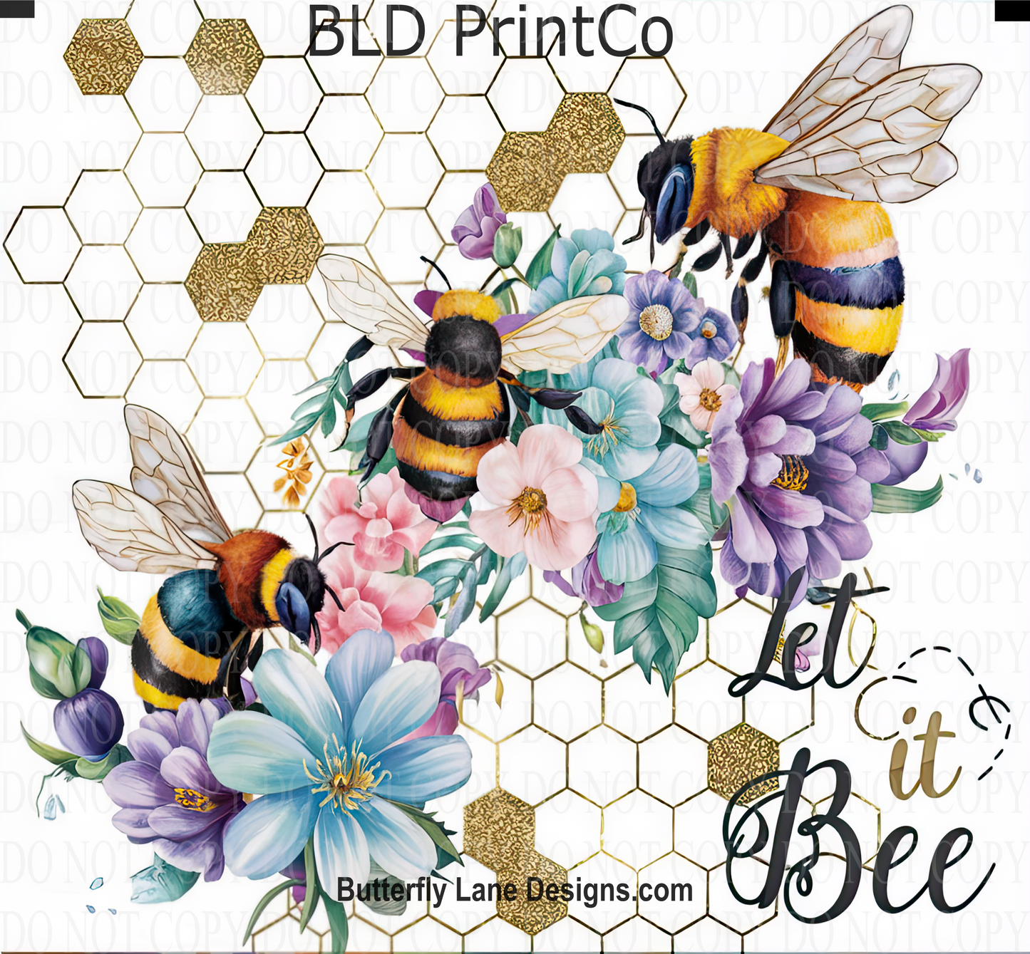 W544 Let it Be- Spring Flowers and Bees