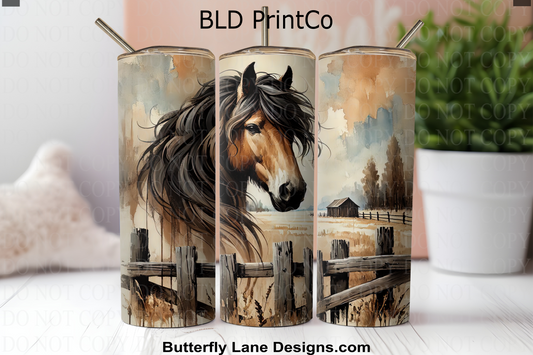 W586 Watercolor Horse