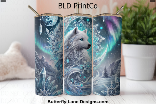 W599 Mystical Northern Lights Ice wolf