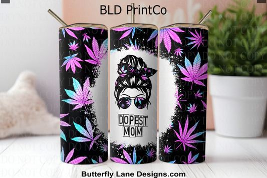 W606 Dopest Mom-420 Pink-Purple