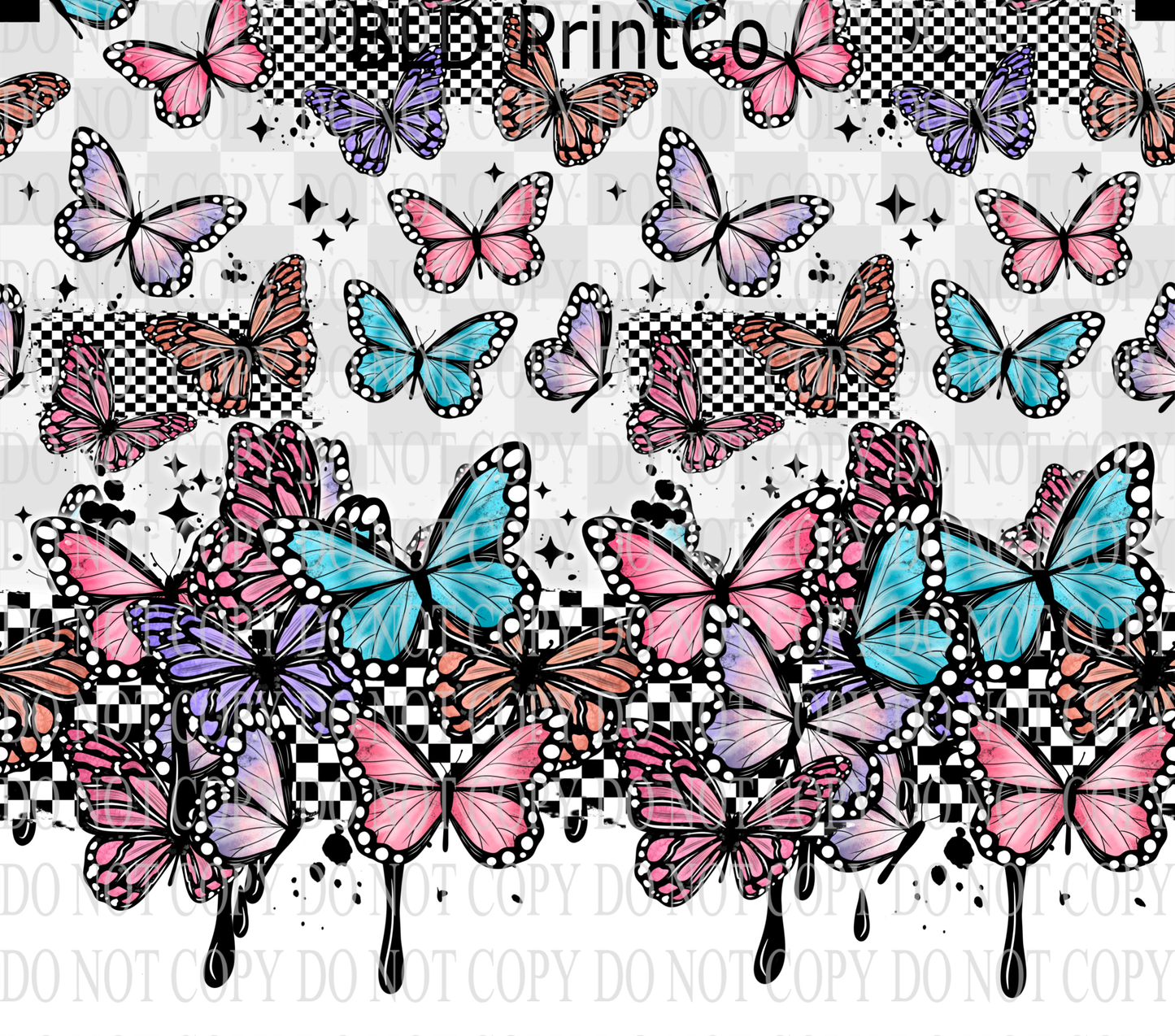 W656 Checker Butterfly