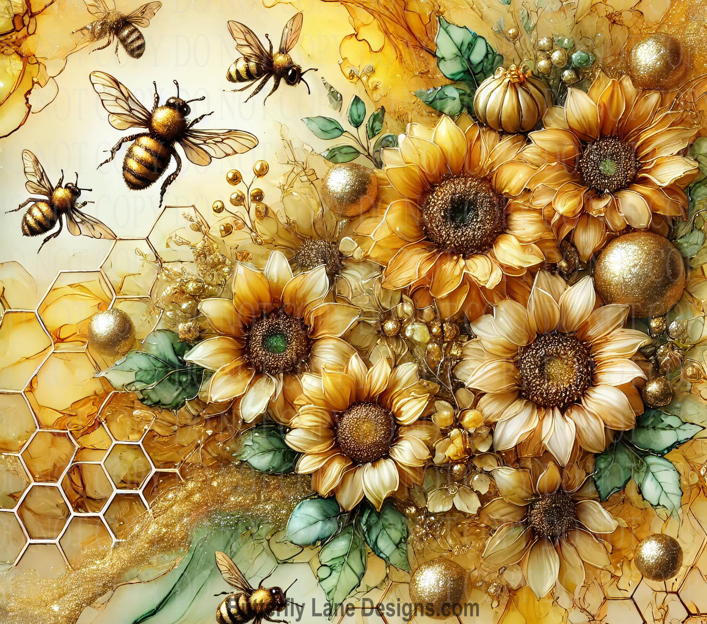 W696 Florals and Bees-
