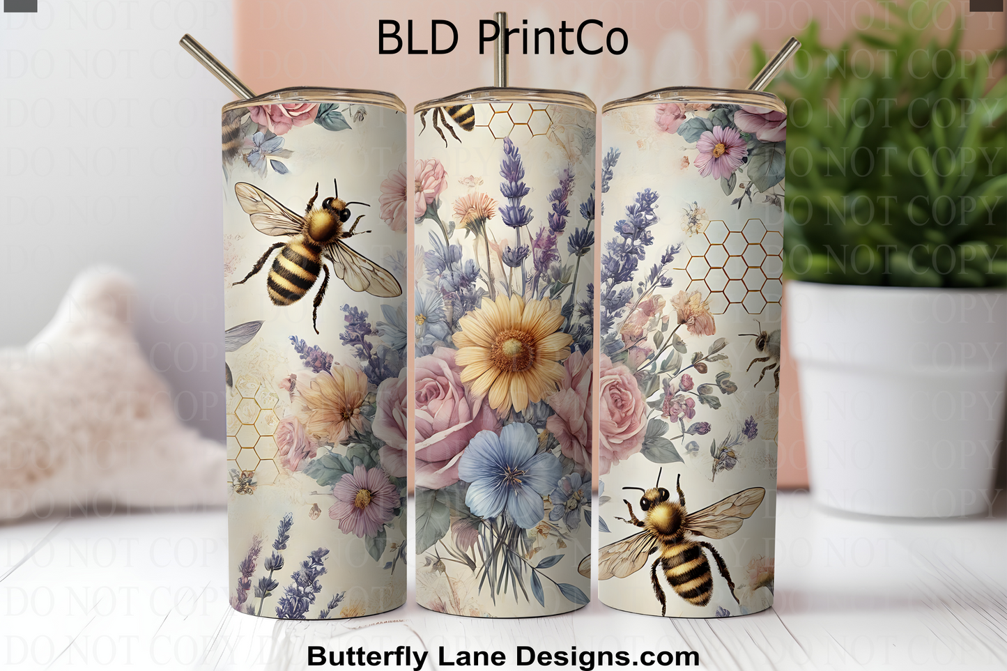W698 Bees and Florals-