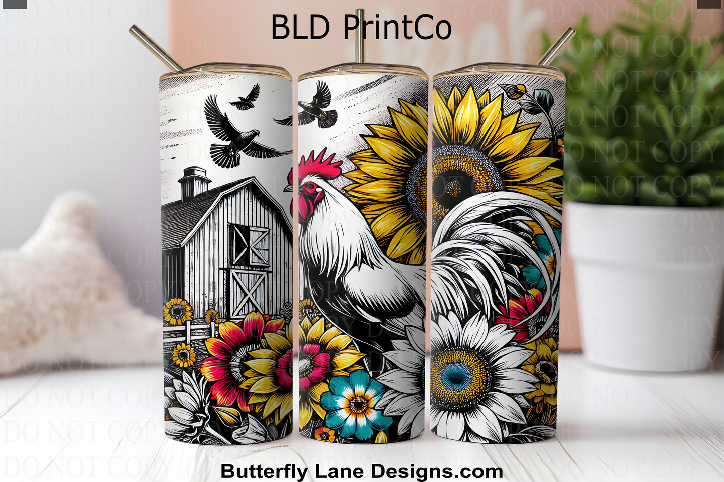 W701 Roosters and Florals-