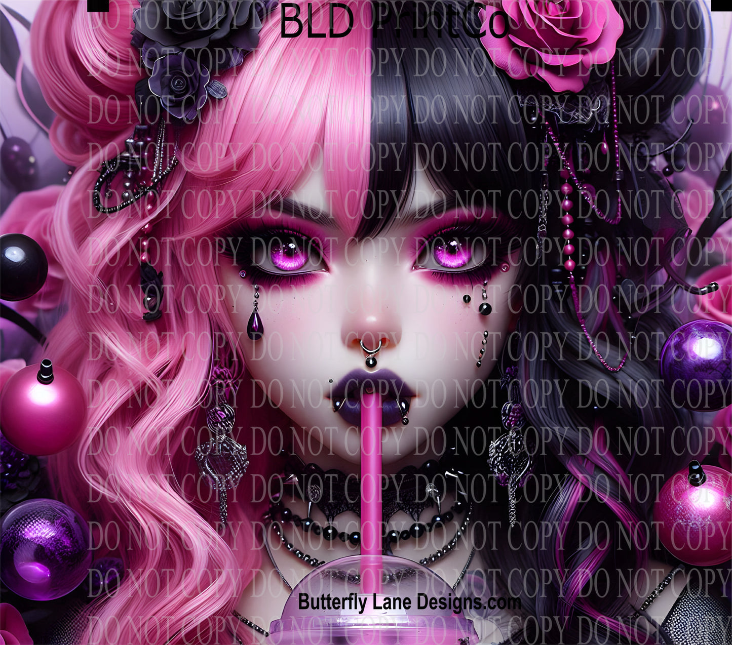 W730 Anime Goth Girl