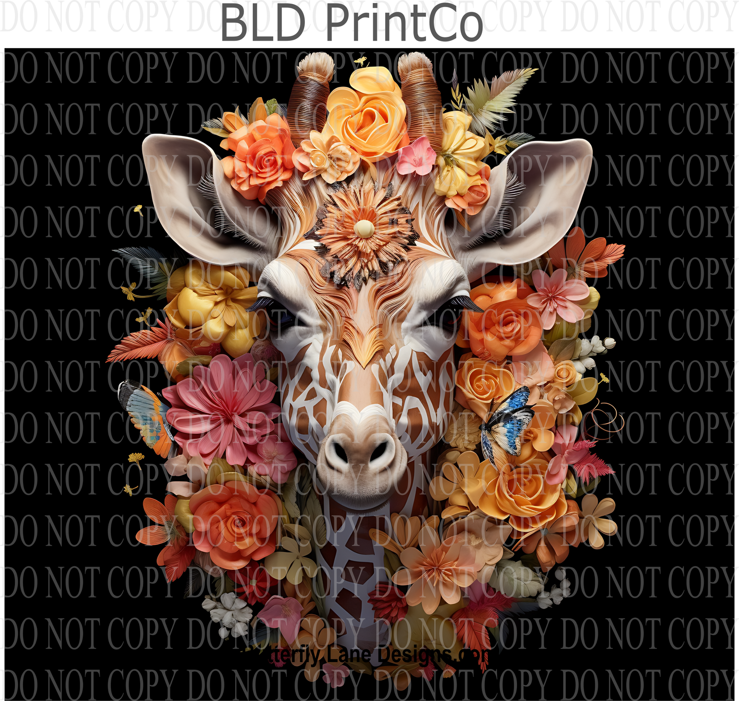 3D Effect Giraffe 1 W80