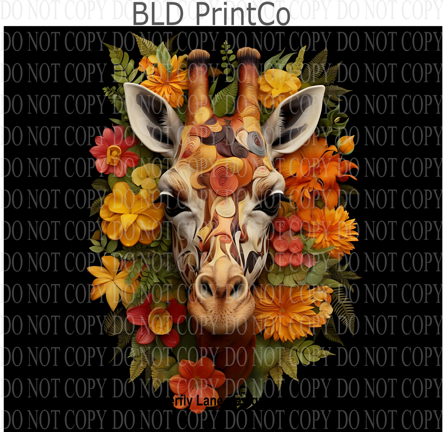 3D Effect Giraffe 2 -  W81