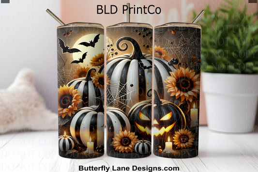 W811 Black & White jack o lanterns