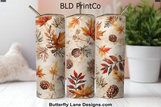 W821 Watercolor Fall elements