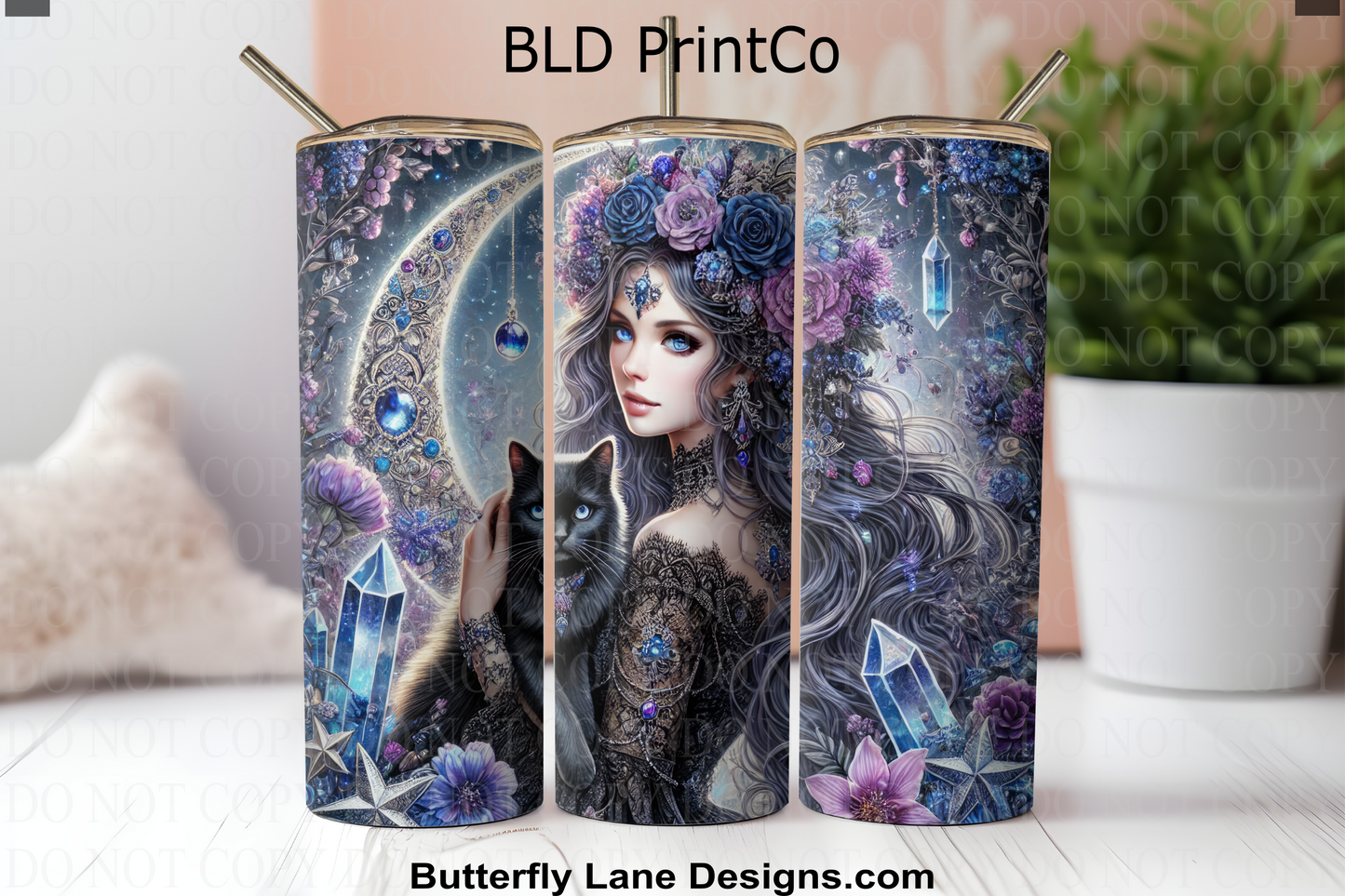 W841 Magical Witch and black cat