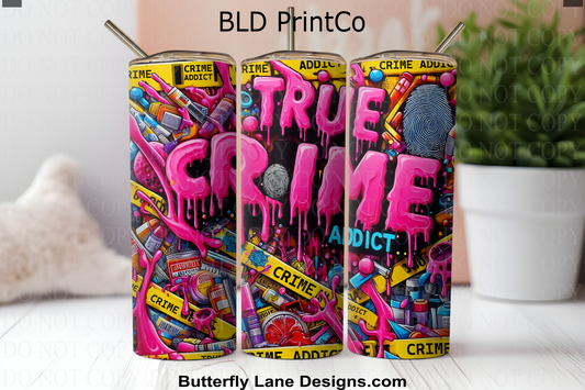 W851 True crime addict Pink drip