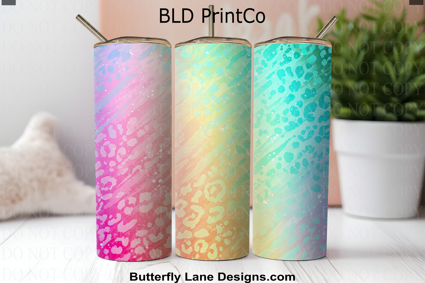 W853 Pastel Neon Cheetah print