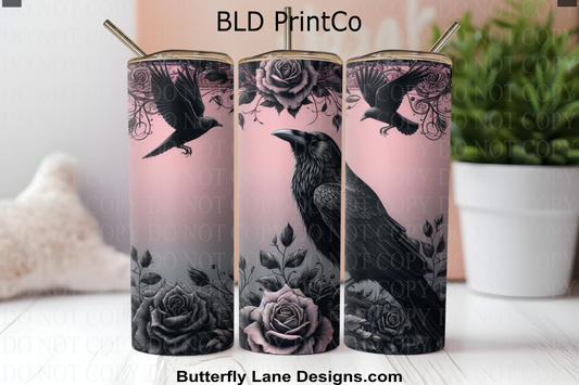 W858 Pink & Grey- Ravens