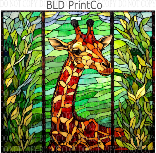 Stained Glass effect Giraffe 3 -  W86