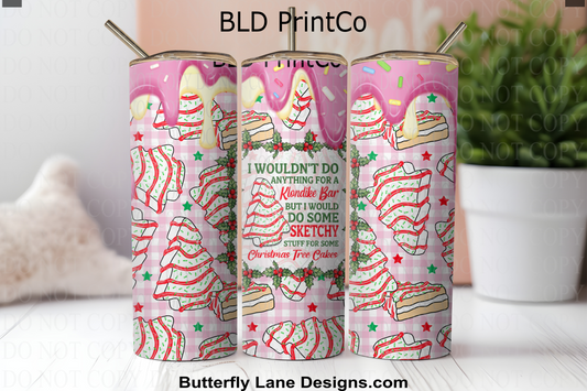 W884  Pink Christmas tree cake