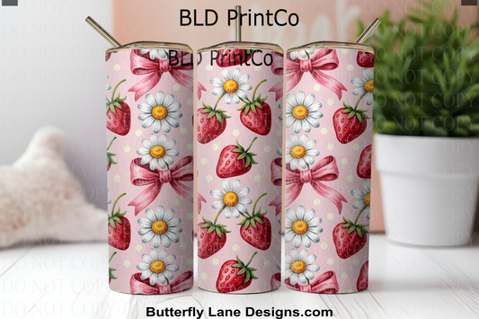W891 Strawberry-Daisy-Bows