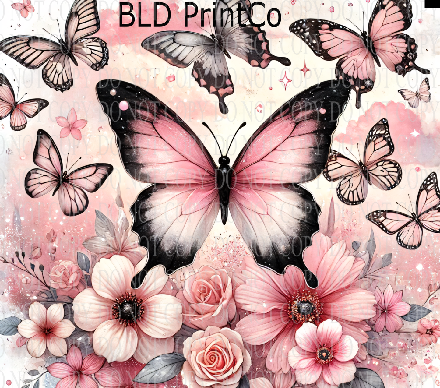 W905 Pink butterflies