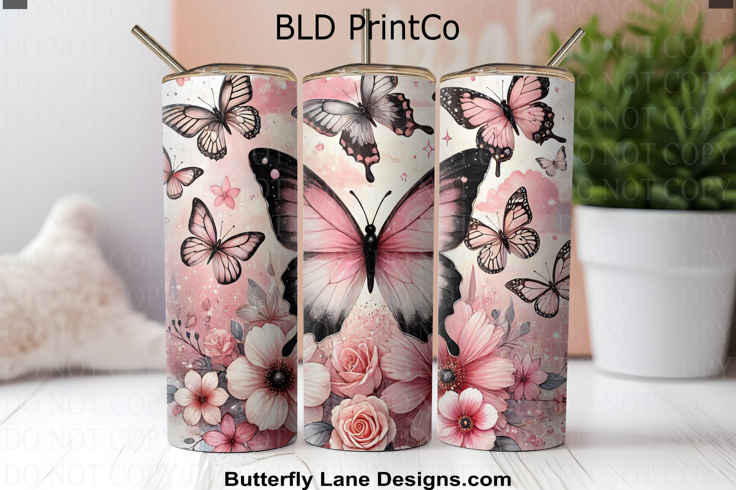 W905 Pink butterflies