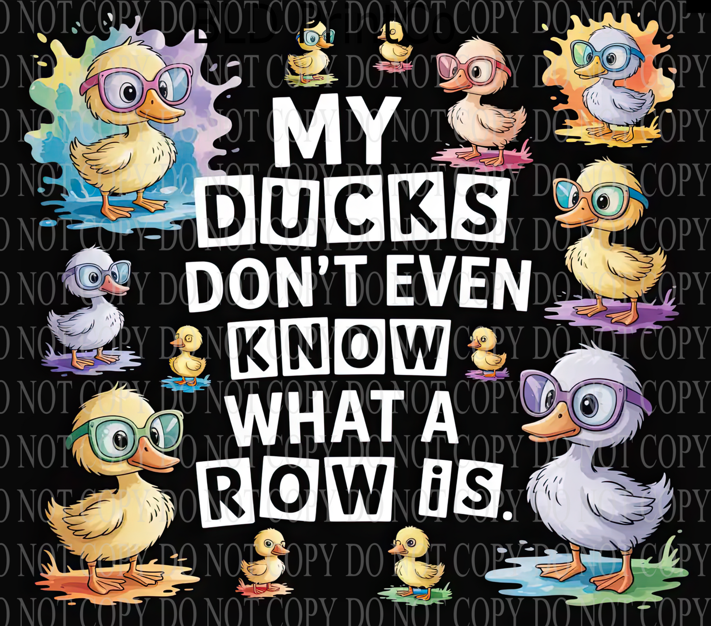 W912 My Ducks don't even know what a row is