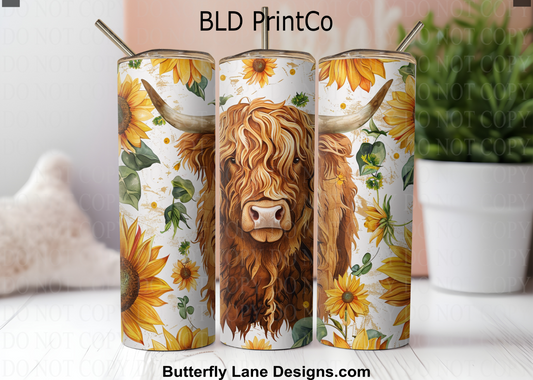 Purple Butterfly | Sunflower & Leopard Print Accents | W954