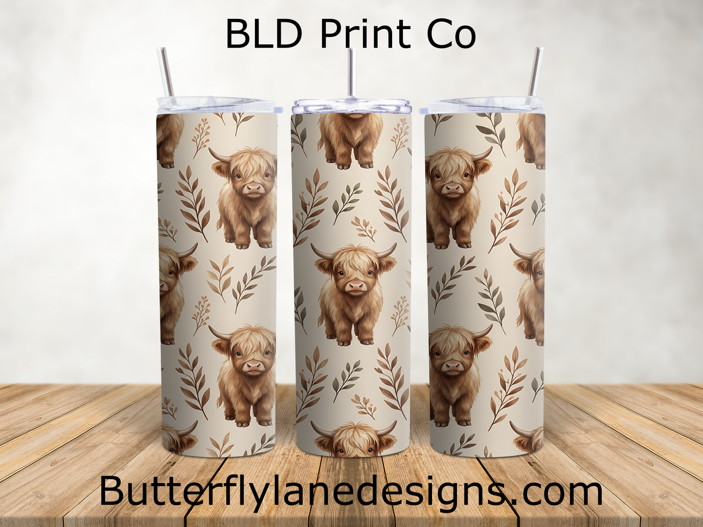 Highland Cow Botanical | Farmhouse Neutral | W983