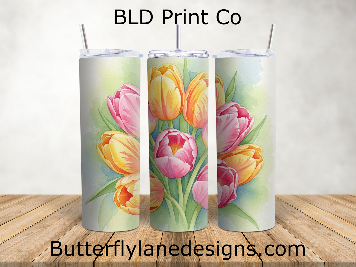 Tulip Bouquet | Spring Watercolor Floral Art | W996