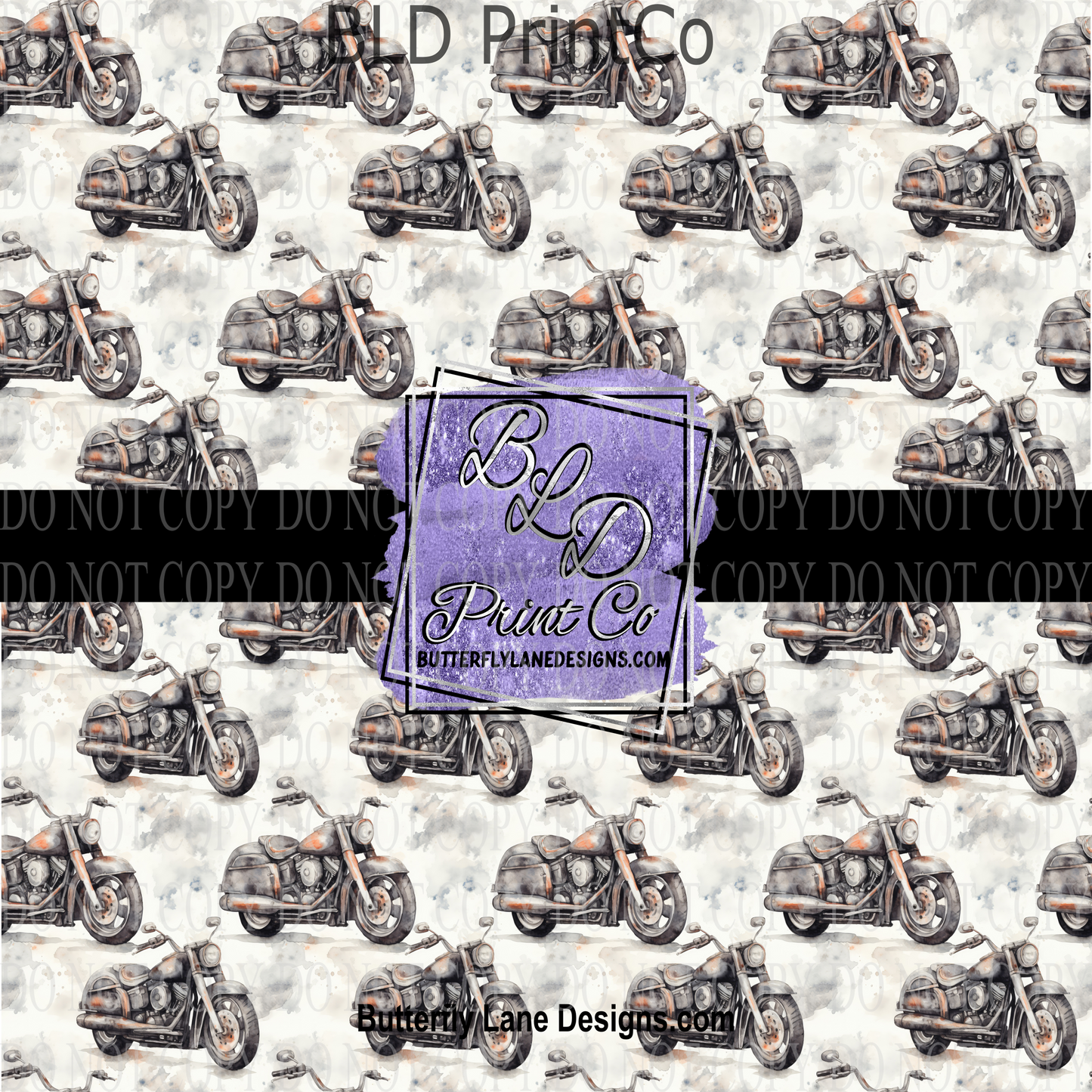 Watercolor Motorcycle PV 1113  ::  Patterned Vinyl