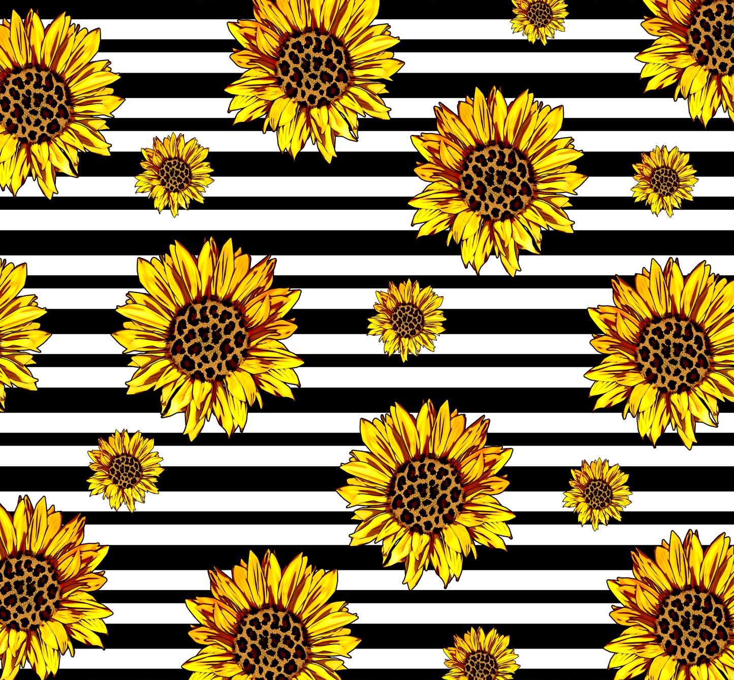 Sunflower white and black stripes 009 Vinyl Sheet
