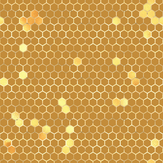 Honey Comb-Gold- 019 Vinyl Sheet