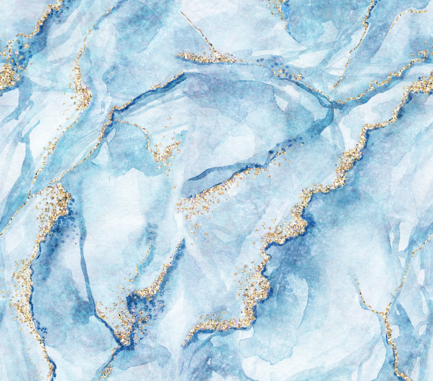 Blue and gold marble- 026 Vinyl Sheet