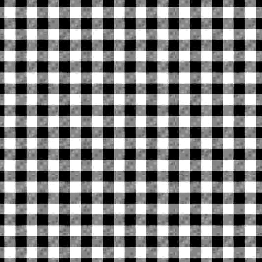 Plaid Black and White-048 Vinyl Sheet